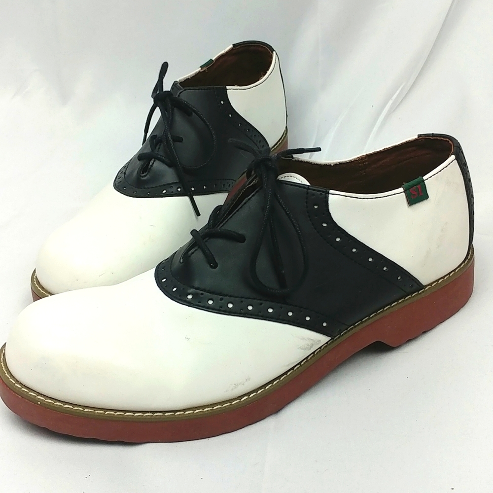 School Issue Women's Black & White Saddle Shoe Oxfords
